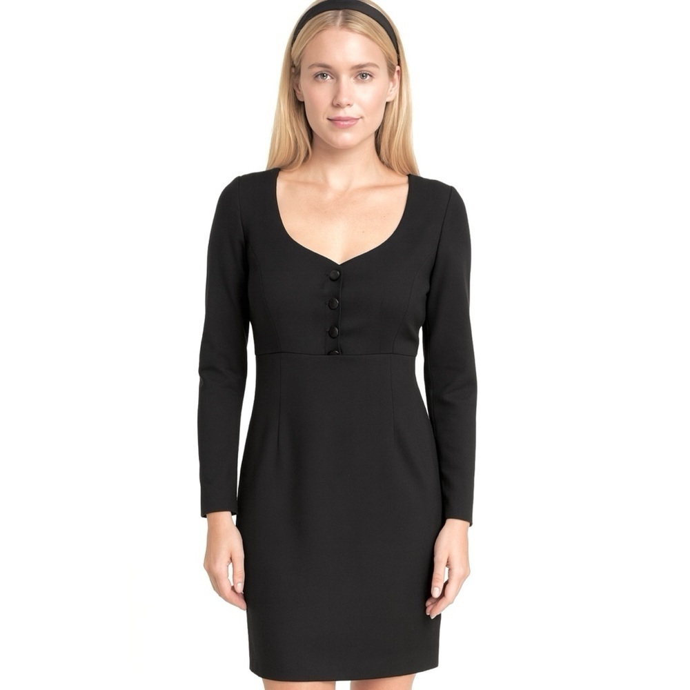 Vintage Laura Ashley 100% Wool Sheath Dress Size 8